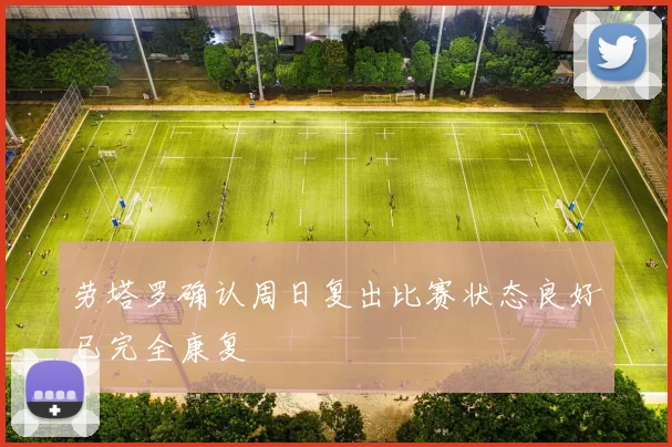 劳塔罗确认周日复出比赛状态良好已完全康复